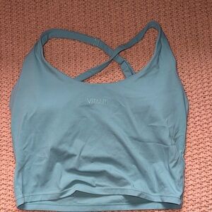 Vitality Women's Teal Cross-Back Sports Bra
